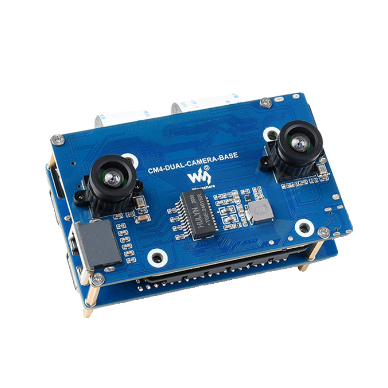 Raspberry Pi Compute Module 4 Dual Camera Board - لوحة توسعة الرؤية الثنائية لـ Raspberry