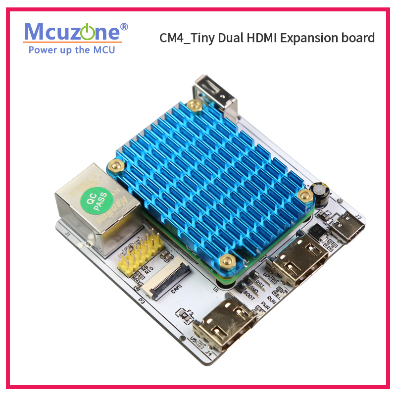 لوحة توسيع RPi CM4_Tiny، HDMI  - مراجعة Raspberry Pi Compute Module 4 Dual Camera Board وسعره